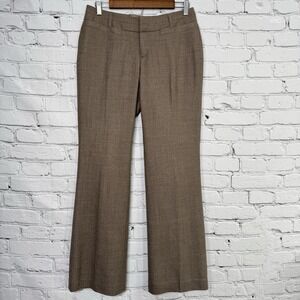 Banana Republic Jackson Fit Trouser Pants 4S Brown Wool Blend‎ Wide Leg Stretch